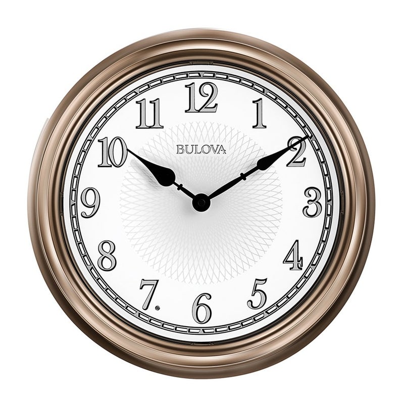 Bulova C4826 Light Time Wall Clock, Champagne - Image 1